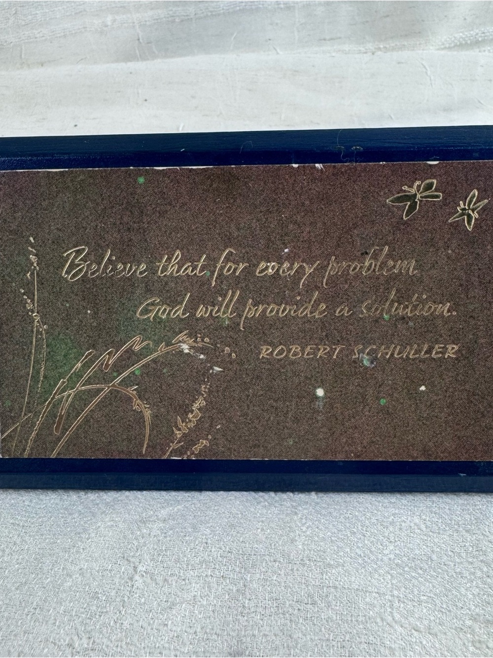 Vintage Robert Schuller Inspirational Christian Faith Quote Wood Plaque